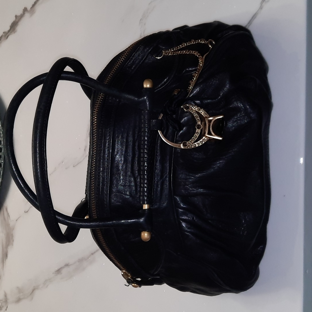 Juicy Couture engagement ring black leather bag Vintage Y2K